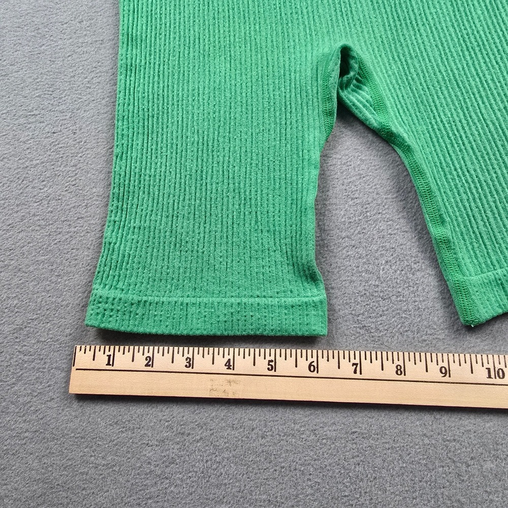 Mono B Womens Apple Green Ribbed Seamless Biker Shorts APH3222 Small NWT - Picture 5 of 8